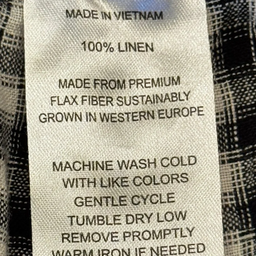 Like new Quince European Linen Classic Mini Gingham Shorts Size Large - Picture 9 of 9